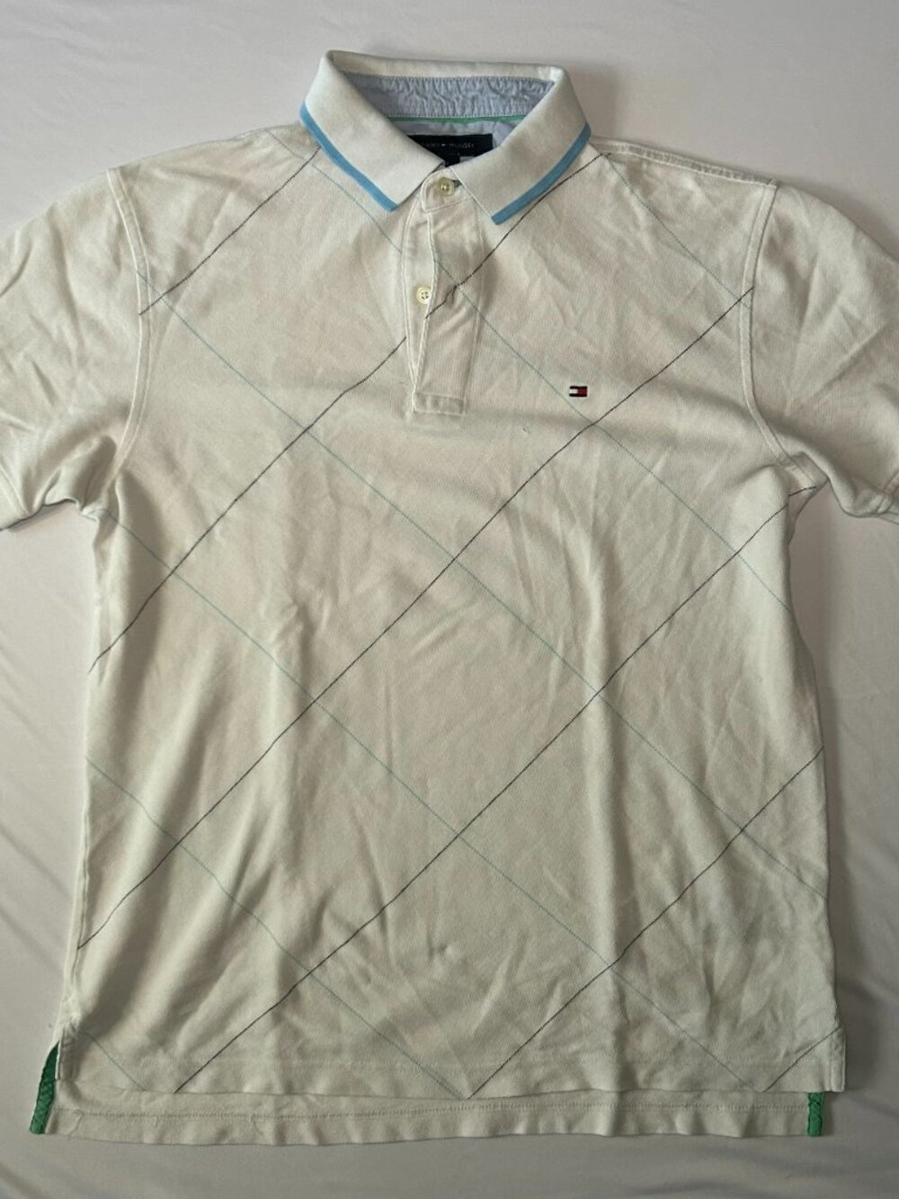 Tommy Hilfiger Men's White and Cream Polo-shirts